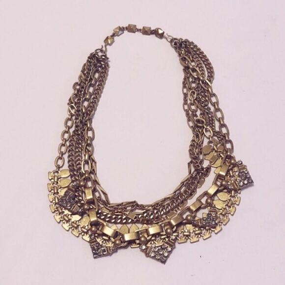 Stella & Dot gold Sutton necklace NIB - Picture 2 of 3